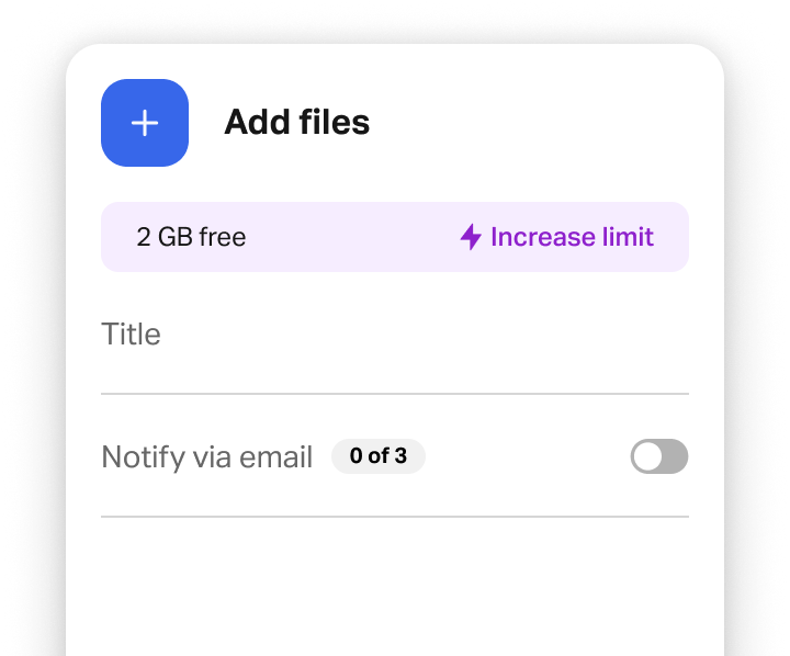 Send files through WeTransfer.com